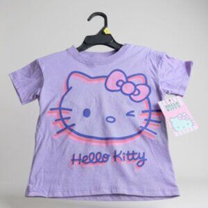 Hello Kitty Toddler Girl Purple Graphic Tee Shirt Size 3T NWT
